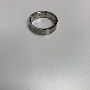 10 STAINLESS STEEL CUBIC ZIRCONIA STONE RINGS